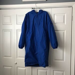 Navy blue swim parka